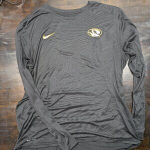 Mizzou Nike LS Dri-Fit Tee/Black